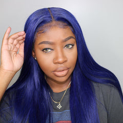 Straight Colored Lace Front Human Hair Wigs