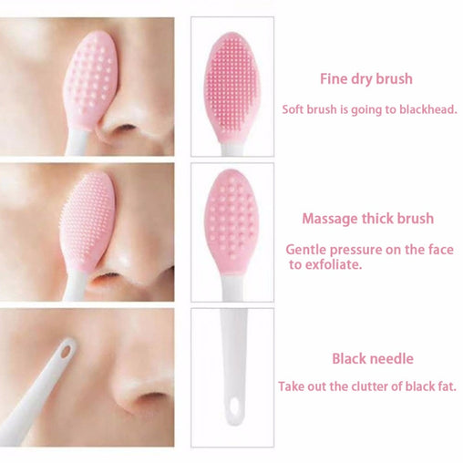 Silicone Blackhead Acne Nose Pore Cleaner Brush