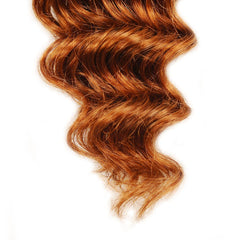 Honey Blonde Deep Wave 3 Bundles With Closure Brazilian Human Hair