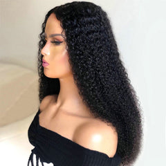 Kinky Curly Human Remy Hair 4x4 Lace Closure Wig