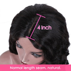 Loose Deep Wave Brazilian Natural Color Remy Human Hair T Part Lace Wig