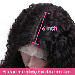 Water Wave T Part HD Lace Wig Glueless Brazilian Remy Human Hair