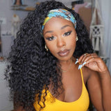 Water Wave Human Remy Hair Headband Wig