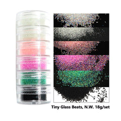 Neon Pigment Powder Fluorescent Nail Glitter Set