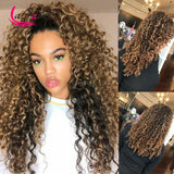 Kinky Curly HD Transparent Lace Frontal Human Hair Wig Pre Plucked