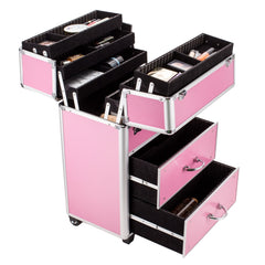 Cosmetic Makeup Case 4 Tier Lockable Cosmetic Storage