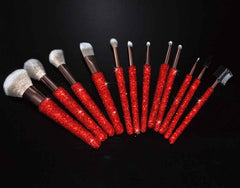 Crystal Bling Dazzling Rhinestone Cosmetic Brush Set