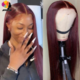 Peruvian Straight Hair 13X1 Lace Front Wig Human Hair Pre-Plucked 180%