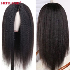 Kinky Peruvian Full Lace Middle Part  Human Hair Wig