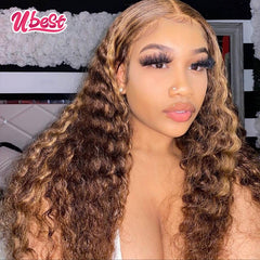 27 Highlights Loose Deep Wave Lace Front  Transparent HD Human Hair Wig