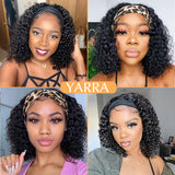 Jerry Curl Headband Wig Mongolian Human Hair