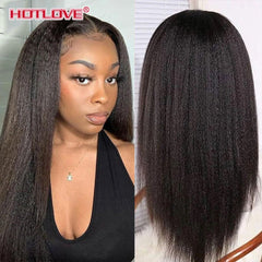 Kinky Peruvian Full Lace Middle Part  Human Hair Wig