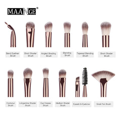 Pro 12 pc Makeup Brushes Set
