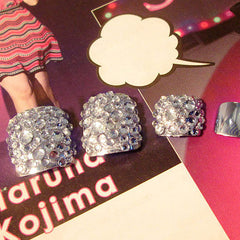 Glitter Rhinestone Fake Toe Nail 24 Pcs/Set