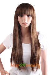 Long Straight Bangs Synthetic Hair 28 Inch