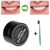 Teeth Whitening Activated Charcoal Powder + Bamboo Toothbrush