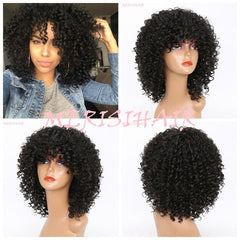 Indian Jerry Curly Virgin Human Hair Wig
