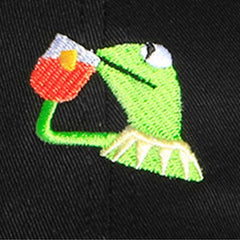 Frog Tea Embroidery Baseball Cap