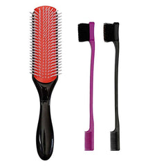 9-Row Comb and Edge Brush Set 3pc