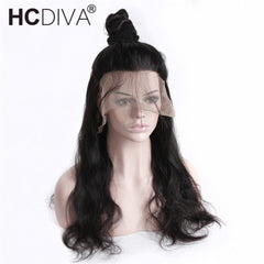 Malaysian Body Wave 360 Lace Frontal Remy Human Hair Wig