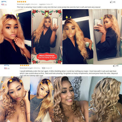 #4/27 Ombre Brazilian Human With Baby Hair Body Wave Remy Pre Plucked Lace Front Wig