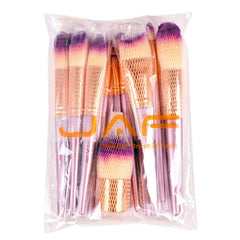 JAF 26pcs Gold Makeup Brush Set with Zipper Case Travel Cosmetic Bag