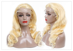 Body Wave 613 Honey Blonde Preplucked Brazilian Remy Human Hair Wig