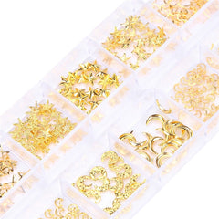 Gold Metal Nail  Decoration Kit