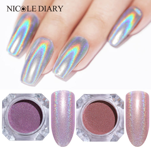 Holographic Nail Powder 2pcs