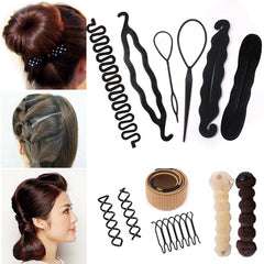 Women Hair Braid Clip Magic Styling Stick Bun Maker Tool Fashion Accessories