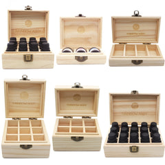 Pine Wooden Essential Oil Natural Boxes 5-15ml