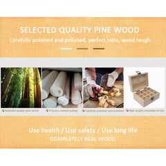 Pine Wooden Essential Oil Natural Boxes 5-15ml