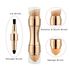 4 in 1 Multi-Function Gold Makeup Brushe Set