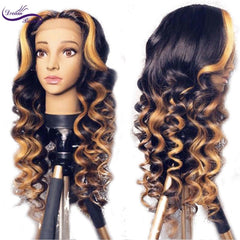 Highlights Remy Brazilian Full Lace Front Human Hair Wig