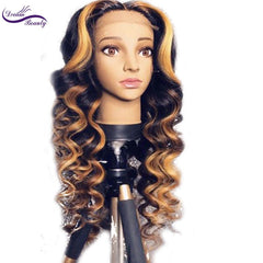 Highlights Remy Brazilian Full Lace Front Human Hair Wig