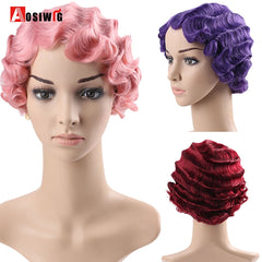 Water Wave Curl Short Wig