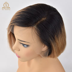 13x6 Short Bob Cut  Brazilian Remy Human Hair Lace Front Wig